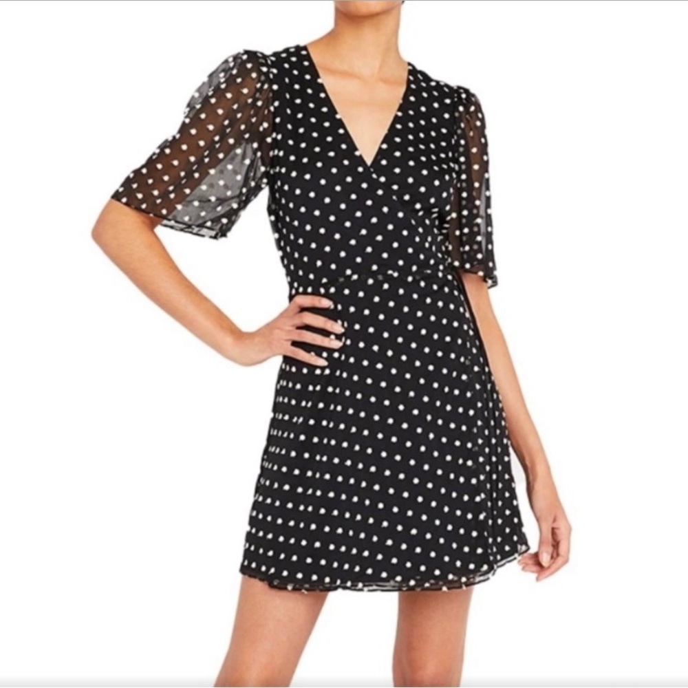 Alice + Olivia Black and White Polka Dot Mini Dress